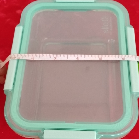 D- NWOT Ello Green Glass Storage Container - Picture 5 of 9